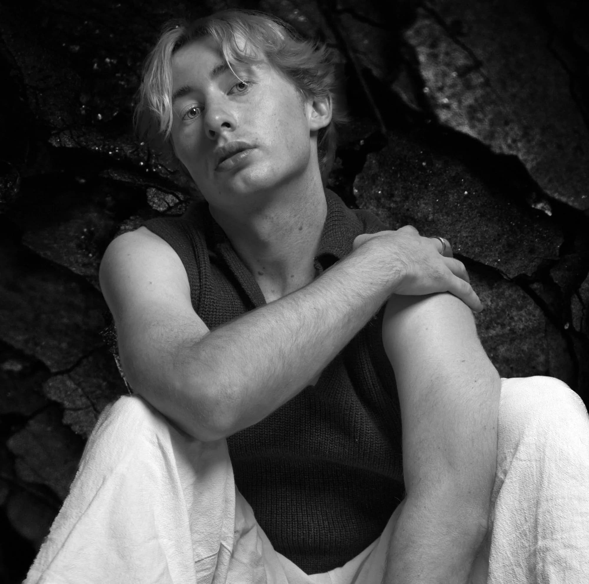 Black-and-white personal branding portrait, Sydney